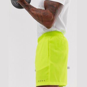 ASOS 4505 Neon Yellow Training Shorts Size M